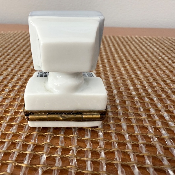Limoges Rochard Trinket Box – Vintage Computer, Hand-Painted in France - Picture 4 of 11